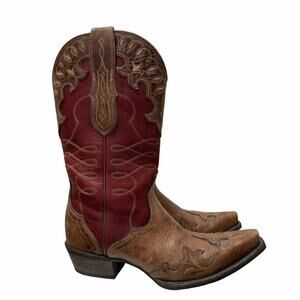 ARIAT Womens Zealous Leather Snip Toe Cowgirl Boot US 10 EU 41.5 Western Country